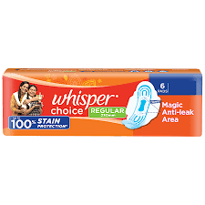 Whisper Choice Regular 6 Pads